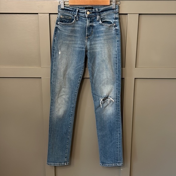 Joe's Jeans The Lara Mid Rise Cigarette Ankle Jeans Straight Leg Busted Knee 25 - Picture 5 of 13